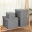 Ящик для хранения с крышкой МВМ My Home M текстильный, 380x250x250 мм, серый (TH-07 M GRAY) - миниатюра 5