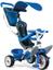 Триколісний велосипед Smoby Toys з козирком, багажником і сумкою, синій (741102) - мініатюра 2