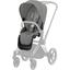 Люлька Cybex Priam Lux Mirage Grey + Текстиль для прогулочного блока Cybex Priam Mirage Grey + Шасси Cybex Priam с каркасом LS RBA Chrome Black - миниатюра 8