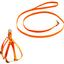 Комплект капроновый Lucky Pet: шлея 24-28х38-46х1 см + поводок, оранжевый - миниатюра 1
