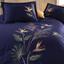 Комплект постельного белья Dantela Vita Starlice lacivert сатин с вышивкой евро синий (svt-2000022308588) - миниатюра 2