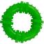 Іграшка для собак Agility кільце з шипами 9 см зелена - мініатюра 1