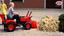 Детский трактор Falk Kubota на педалях с прицепом и 2 ковшами, красный (2090Z) - миниатюра 3