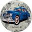 Коврик Karaca Home Blue Car, 100х100 см (svt-2000022316644) - миниатюра 1