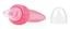 Силіконовий ніблер Nuby Easy Squeezy, з захисним ковпачком, рожевий (5577pnk) - мініатюра 1