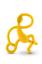 Игрушка-прорезыватель Matchstick Monkey Танцующая Обезьянка, 14 см, желтая (MM-DMT-006) - миниатюра 2