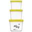 Набор пищевых контейнеров с резьбой Stenson 3 шт. желтый (25564) - миниатюра 1