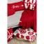 Плед вязаный Прованс Сердца Love 130х170 см бежевый/белый/красный - миниатюра 2