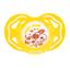 Пустушка силіконова Baby Team, ортодонтична, 6+ міс., жовтий (3011_желтый) - мініатюра 1