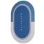 Килимок суперпоглинаючий у ванну Stenson 80x50 см овальний сіро-синій (26294) - мініатюра 3