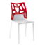 Стул Papatya Ego-Rock, белое сиденье, верх красный (388900) - миниатюра 1