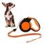 Повідець-рулетка для собак AnimAll, 15 кг, 3 м, помаранчево-чорний - мініатюра 3
