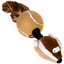 Іграшка для собак GiGwi Catch&fetch Барсук з 2-ма пищалками, 32 см (75075) - мініатюра 1
