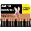 Щелочные батарейки пальчиковые Duracell Basic 1.5 V АA LR6/MN1500, 10 шт. (5000394152496) - миниатюра 1