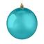 Рождественский шар 10 см бирюзовый 4 шт. (681-052) - миниатюра 1