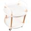 Сервірувальний столик-візок Supretto круглий пересувний пересувний білий (83640001) - мініатюра 2