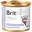 Консервований корм для котів Brit GF Veterinary Diet Cat Cans Gastrointestinal при гострих та хронічних захворюваннях шлунково-кишкового тракту, лосось та горох, 200 г - мініатюра 1