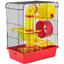 Клетка для грызунов Лорі Хомяк 3 Люкс, 34х23х43 см, краска, в ассортименте (К-Л016) - миниатюра 1
