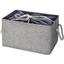 Ящик для хранения с ручками МВМ My Home L текстильный, 300х400х210 мм, серый (TH-13 L GRAY) - миниатюра 1
