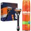 Подарунковий набір для чоловіків Gillette: Бритва Fusion5 + Гель для гоління 200 мл - мініатюра 1