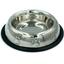 Миска для собак Lucky Star Belly, нековзна, з тисненням, 20 см, 950 мл, сріблястий (SWT 2305-4) - мініатюра 1