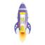 Песочные часы на присоске Стеклоприбор Чистим зубки три минуты Ракета, фиолетовый (404626) - миниатюра 1