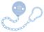 Ланцюжок для пустушки Canpol babies Pastelove, блакитний (10/890) - мініатюра 1