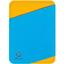 Холдер для карт Waudog Family Colors of freedom, кожа, 9,5х7 см, желтый с голубым - миниатюра 1
