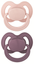 Пустушка силіконова Baby-Nova з кільцем, ортодонтична, 0-6 мес., бежевий, бордовий, 2шт (3962021) - мініатюра 1