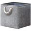 Ящик для хранения МВМ My Home L текстильный, 330х330х330 мм, серый (TH-12 L GRAY) - миниатюра 1