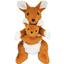 Іграшка Tigres Кенгуру з дитинчам, 26 см, помаранчева з білим (ІГ-0146) - мініатюра 1