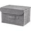Ящик для зберігання з кришкою МВМ My Home S текстильний, 270х200х160 мм, сірий (TH-07 S GRAY) - мініатюра 1
