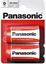 Солевые батарейки Panasonic 1,5 V D R20 Red Zink, 2 шт. (R20REL/2BPR) - миниатюра 1