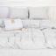 Комплект постельного белья MirSon Natural Linen Winter flower лен King Size белый (2200008249205) - миниатюра 5