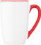 Чашка Ardesto Lorenzo RD, 360 мл, біла з червоним (AR3481RD) - мініатюра 3