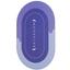 Коврик суперпоглащающий в ванную Stenson 80x50 см овальный фиолетово-синий (26288) - миниатюра 3