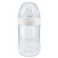 Пляшечка Nuk Nature Sense, з широким горлечком, з силіконовою соскою, 6-18 міс., 260 мл, білий (3952538) - мініатюра 1