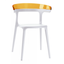 Кресло Papatya Luna белое сиденье, верх прозрачно-оранжевый (279987) - миниатюра 1