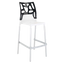Барний стілець Papatya Ego-Rock, білий з чорним (431927) - мініатюра 1