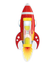 Песочные часы на присоске Стеклоприбор Чистим зубки три минуты Ракета, красный (404626) - миниатюра 1