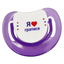 Пустушка латексна Курносики Я люблю грати, ортодонтична, 0-6 міс., фіолетовий (7018 0+ гр) - мініатюра 1