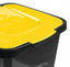 Контейнер для мусора Keeeper, 50 л, черный с желтым (905217) - миниатюра 2
