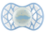 Силиконовая симметричная пустышка Nuvita Air55 Cool Усы, светится в темноте, 6-12 мес., голубой (NV7085GDB) - миниатюра 1
