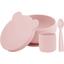 Набор для кормления MinikOiOi BLW Set I Pinky Pink силиконовый (101070055) - миниатюра 1