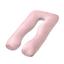 Наволочка-чехол на П-образную подушку для беременных и отдыха Ideia, 140х75 см, пудровый и светло-серый (8-35126) - миниатюра 1