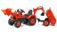 Дитячий трактор Falk Kubota на педалях з причепом і 2 ковшами, червоний (2090Z) - мініатюра 1