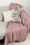 Плед вязаный Прованс Sweet home Косы, 130х170 см, розовый (28460) - миниатюра 2