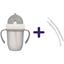Набір: Кружка з силіконовою трубочкою Canpol babies Matte Pastels, 210 мл, сірий (56/522_grey) + Змінні трубочки Canpol babies для поїльників 56/113 та 56/109, 56/500, 2 шт. (56/106) - мініатюра 1