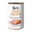 Монопротеиновый влажный корм для собак с чувствительным пищеварением Brit Mono Protein Turkey&Sweet Potato, с индейкой и бататом, 400 г - миниатюра 1