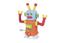 Маса для ліплення Paulinda Super Dough Robot, помаранчевий (PL-081178-3) - мініатюра 2